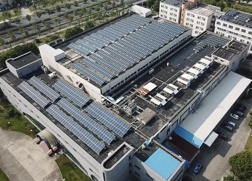 上海台達企管屋頂型太陽能發電系統